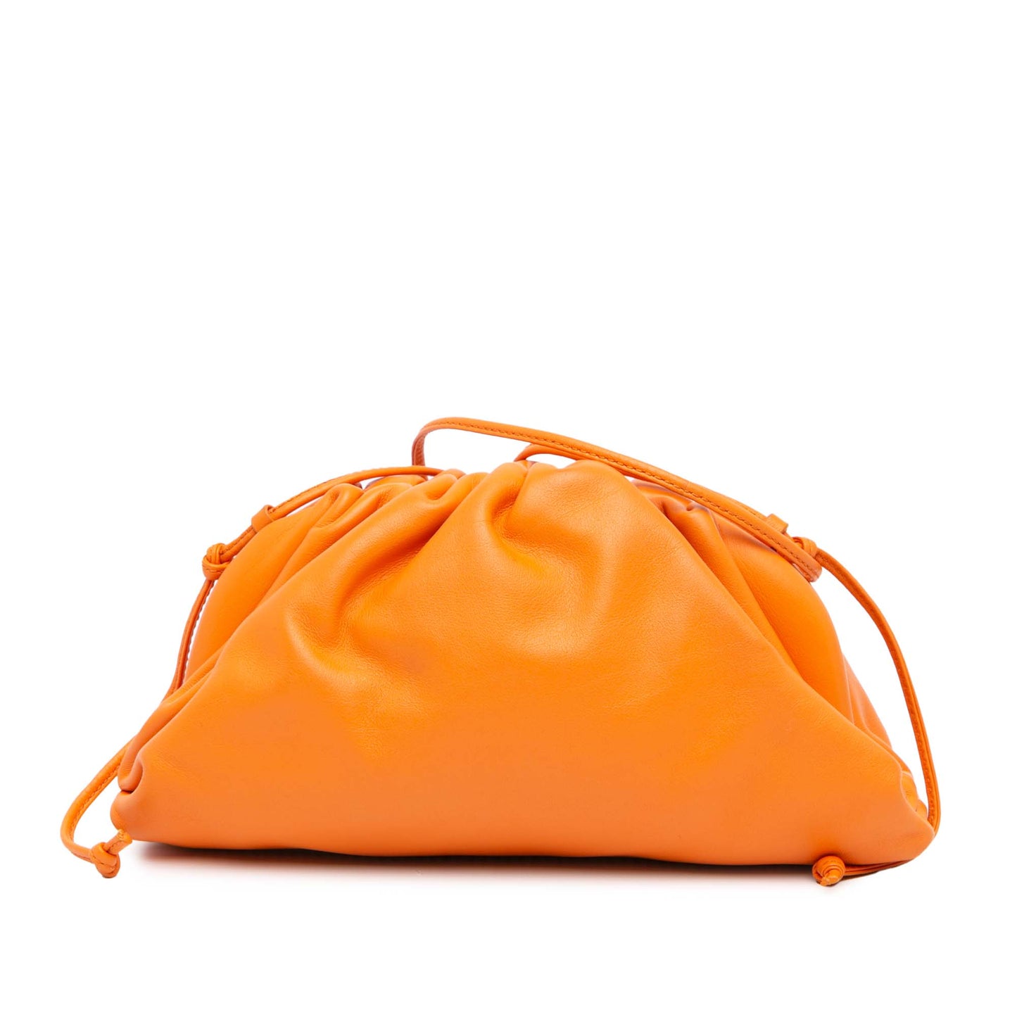 Orange Bottega Veneta Lambskin The Mini Pouch Crossbody Bag