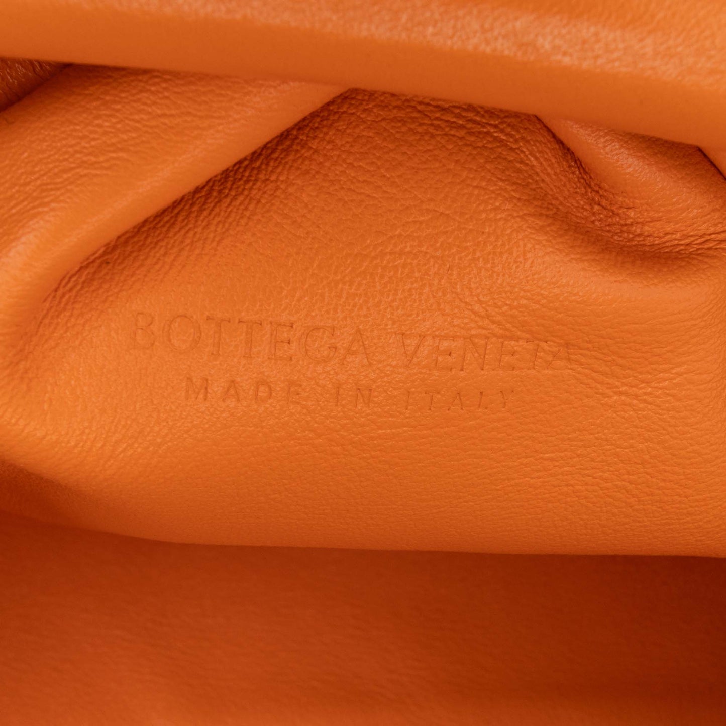 Orange Bottega Veneta Lambskin The Mini Pouch Crossbody Bag