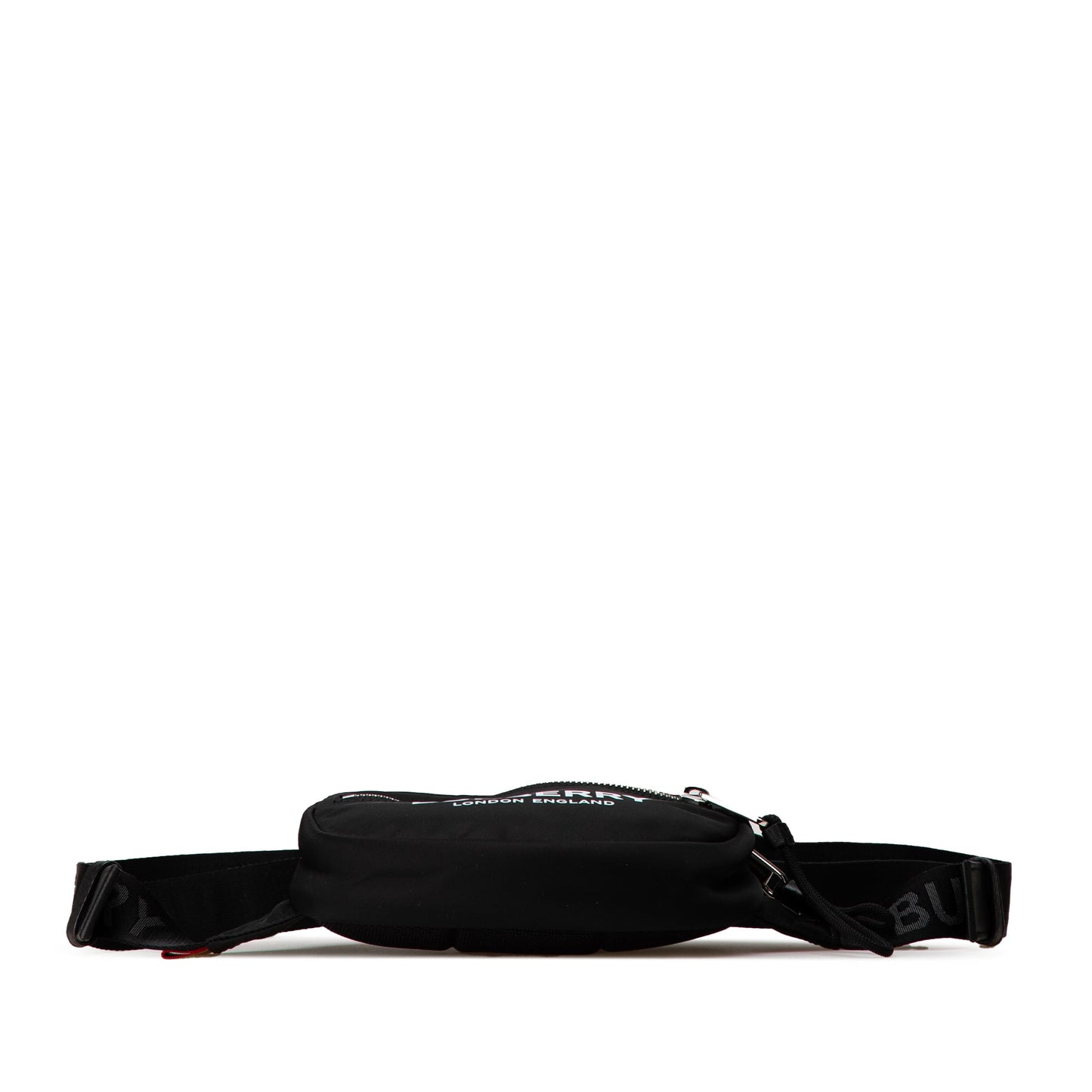 Black Burberry Nylon Logo Cannon Belt Bag