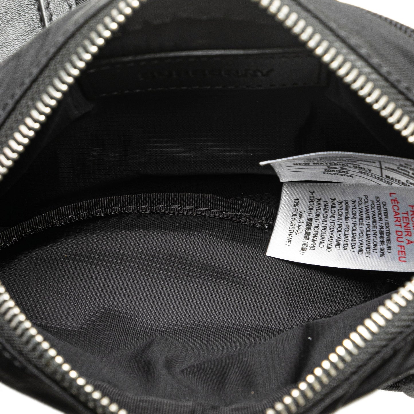 Black Burberry Nylon Logo Cannon Belt Bag