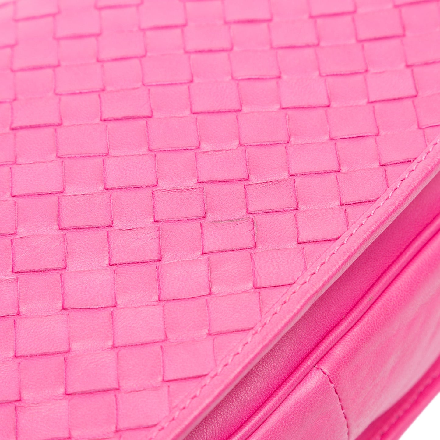 Pink Bottega Veneta Intrecciato Flap Crossbody