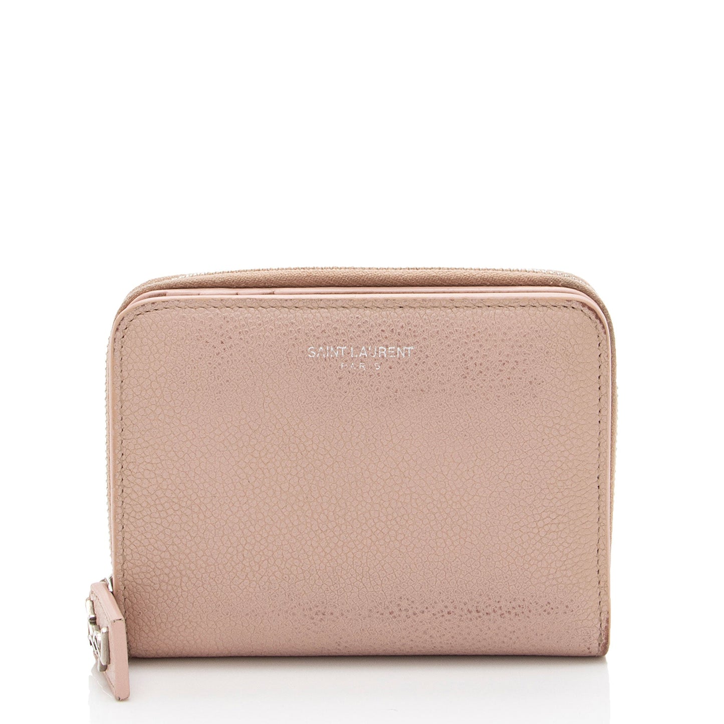 Saint Laurent Calfskin Compact Zip Around Wallet (SHF-wNGyjp)
