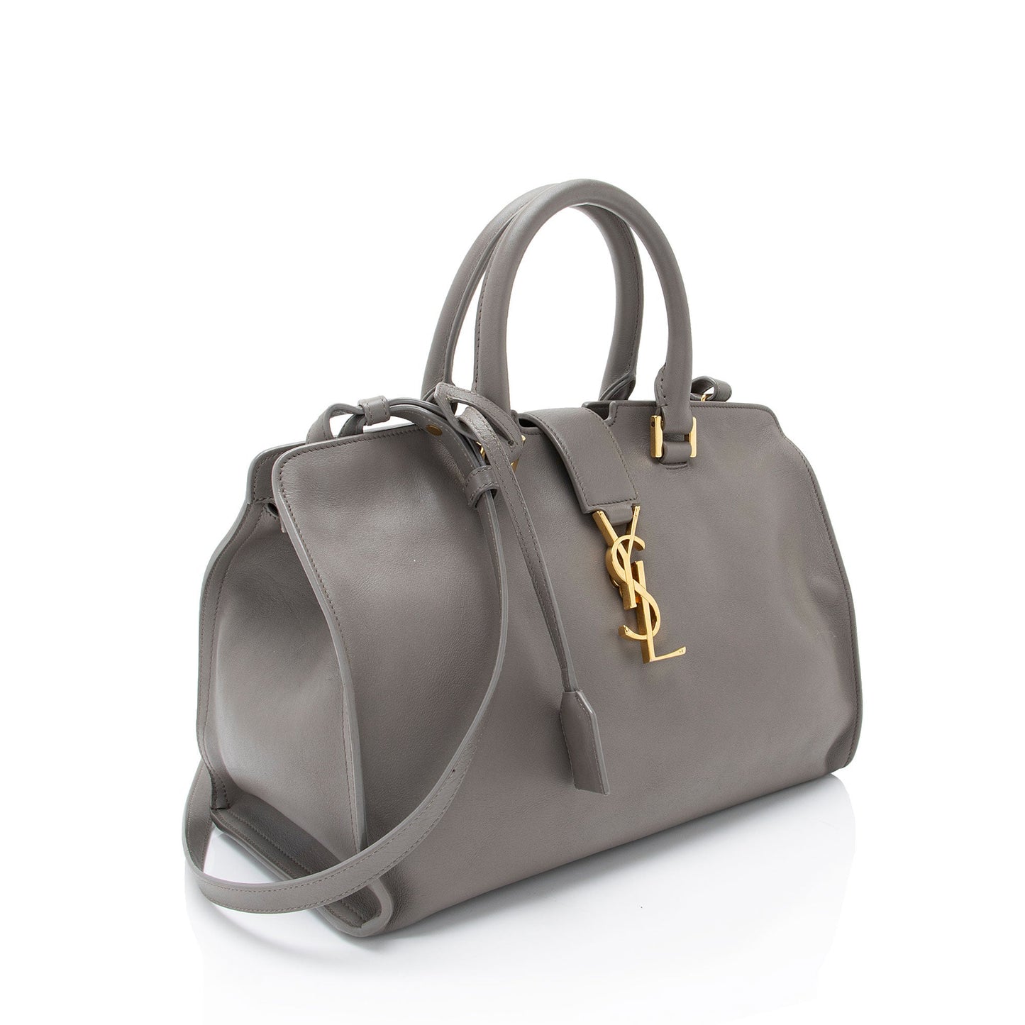 Saint Laurent Calfskin Monogram Cabas Downtown Small Satchel