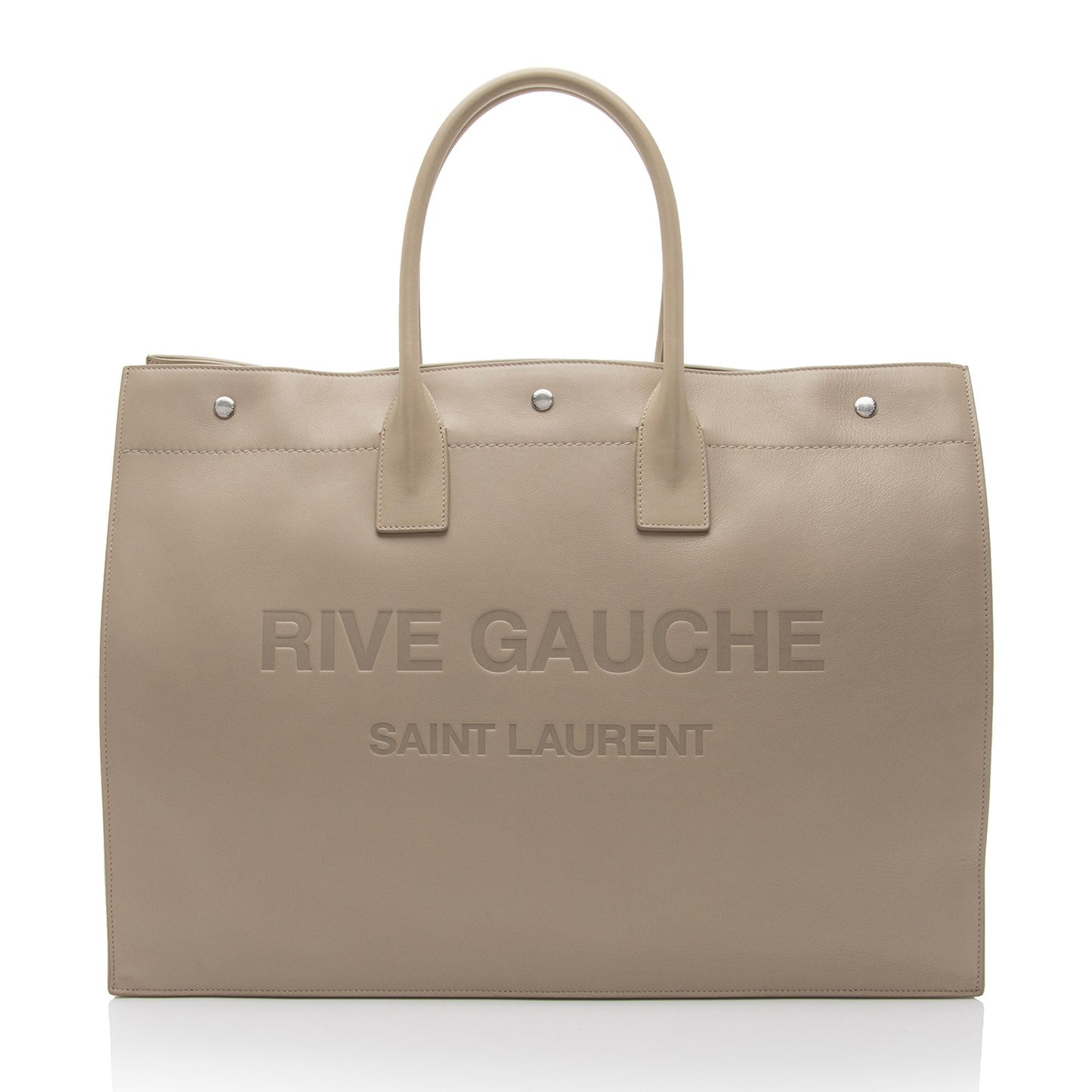 Saint Laurent Calfskin Rive Gauche Large Tote (SHF-Dugo0W)