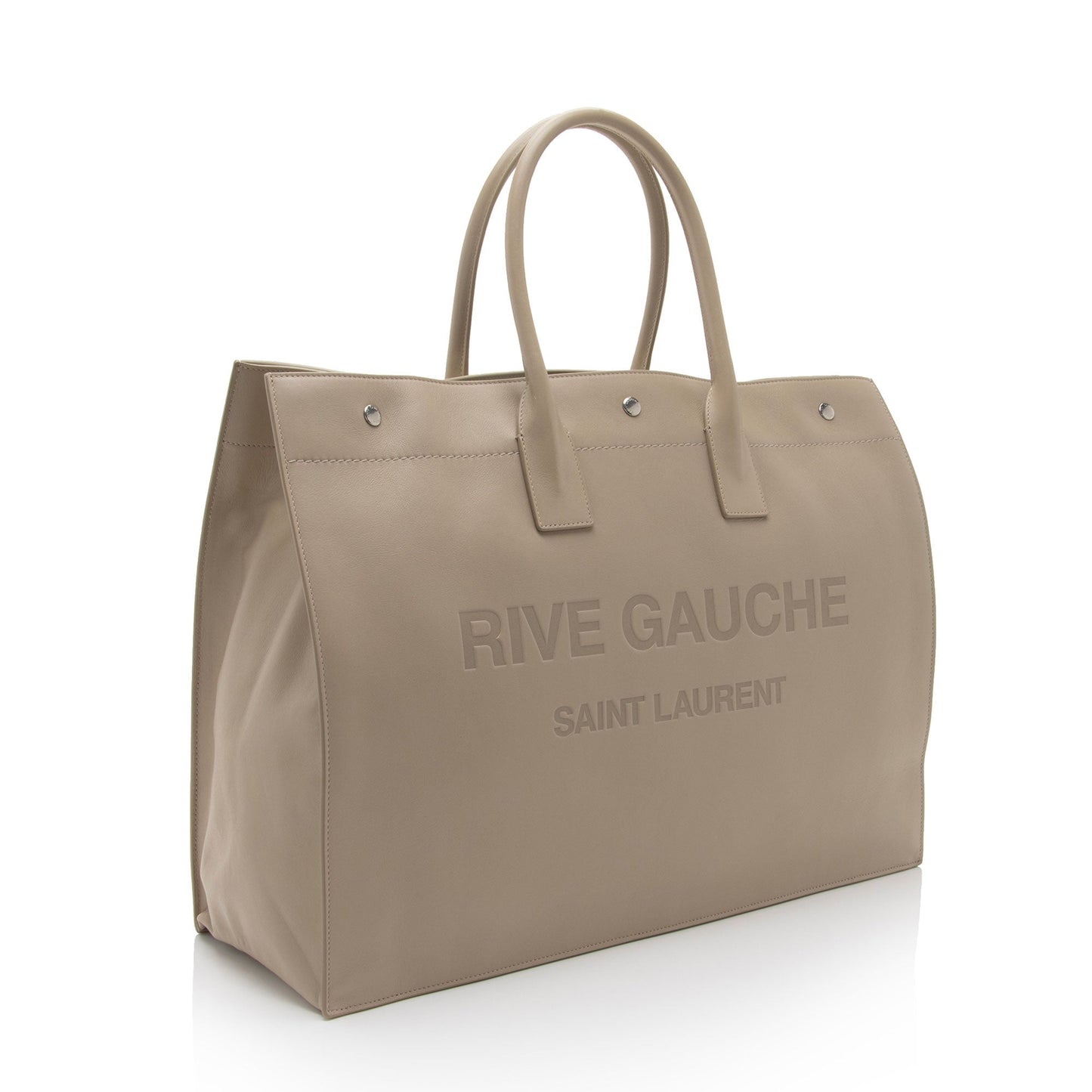 Saint Laurent Calfskin Rive Gauche Large Tote (SHF-Dugo0W)