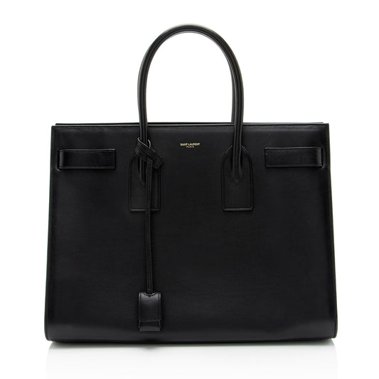 Saint Laurent Calfskin Sac De Jour Large Tote (SHF-YLAJ7Y)