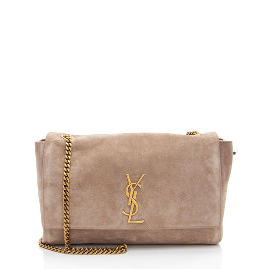 Saint Laurent Calfskin Suede Monogram Kate Reversible Chain Medium Shoulder Bag