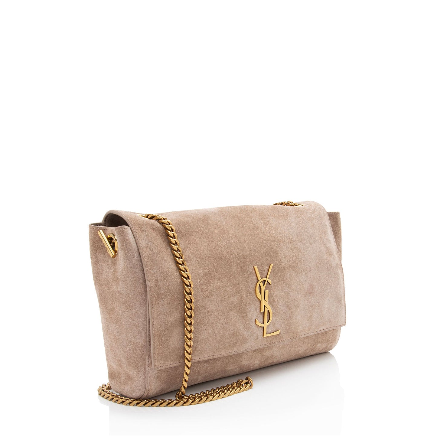 Saint Laurent Calfskin Suede Monogram Kate Reversible Chain Medium Shoulder Bag