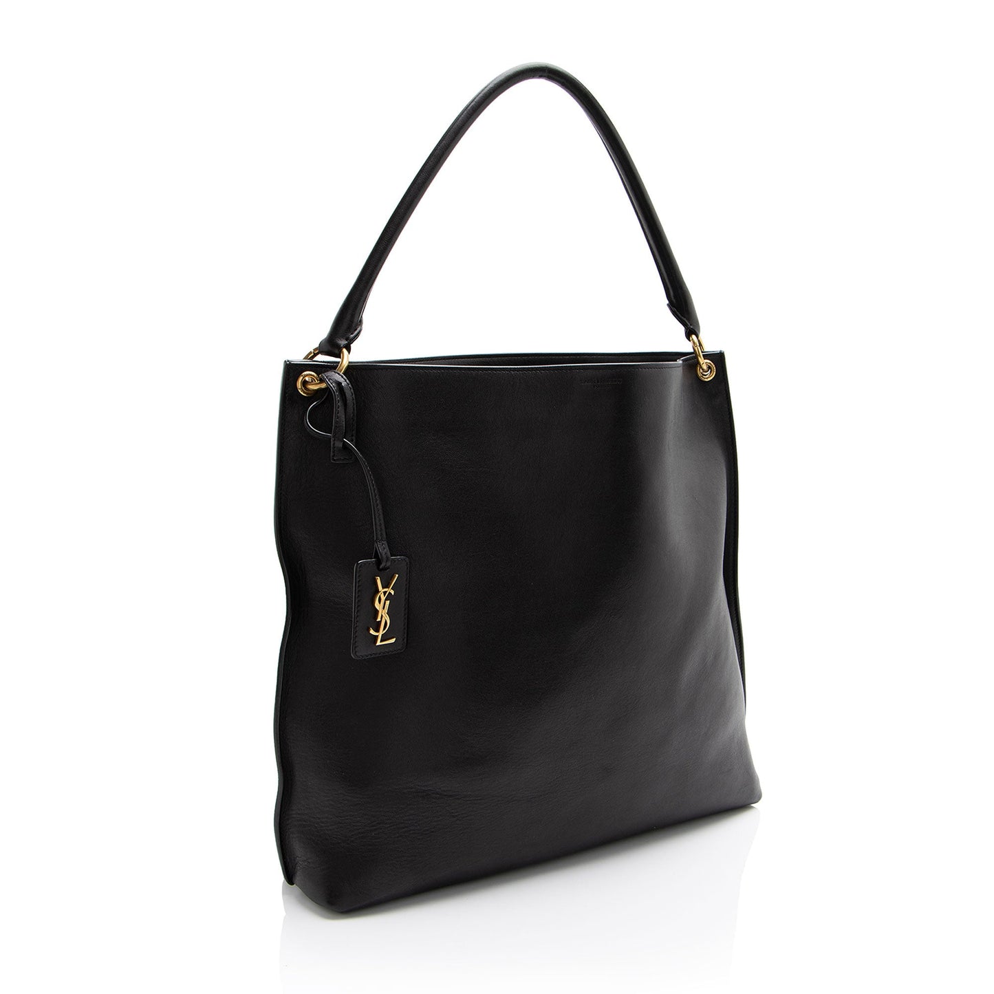 Saint Laurent Calfskin Tag Hobo (SHF-Kfbwfp)