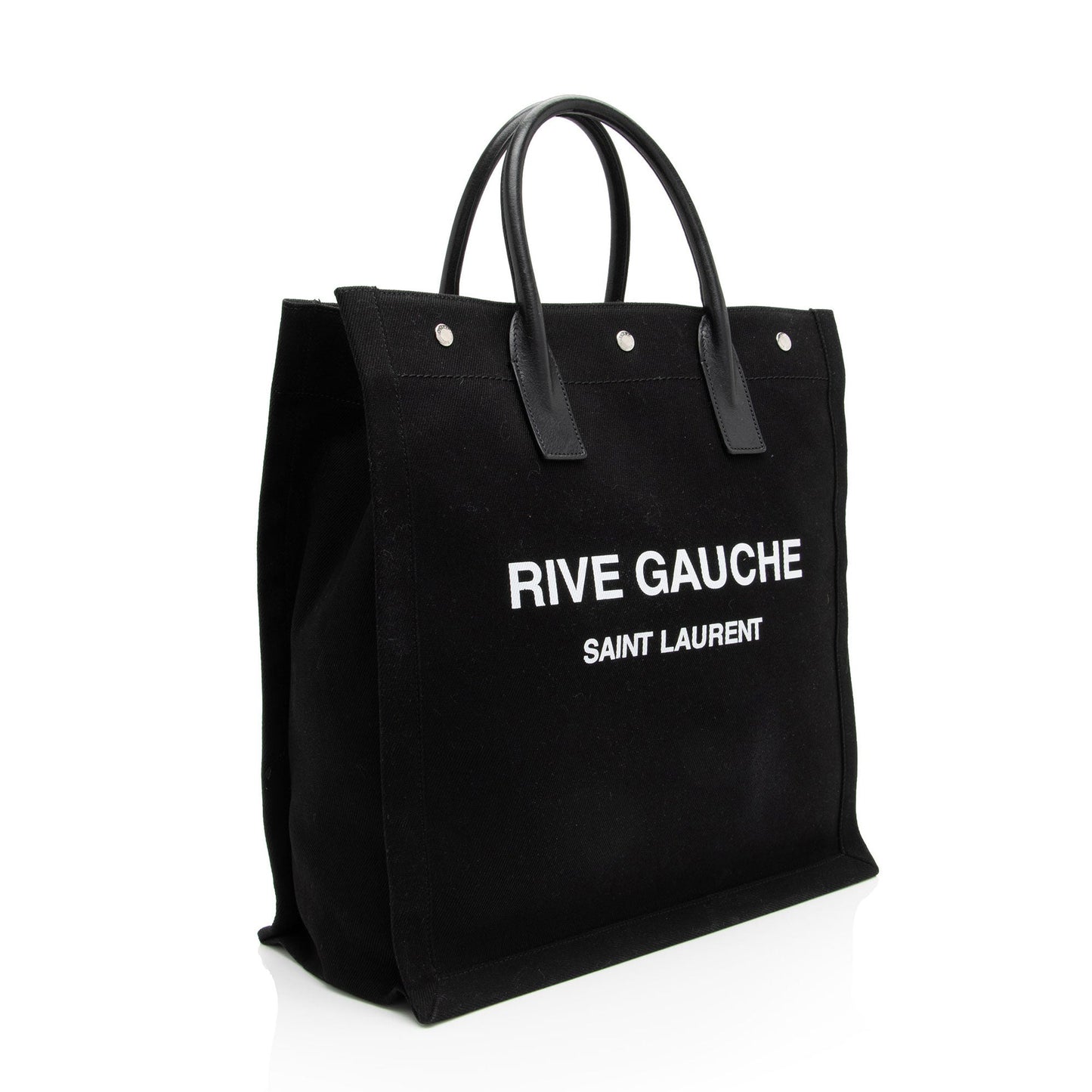 Saint Laurent Linen Calfskin Rive Gauche N/S Tote (SHF-6o3kwA)