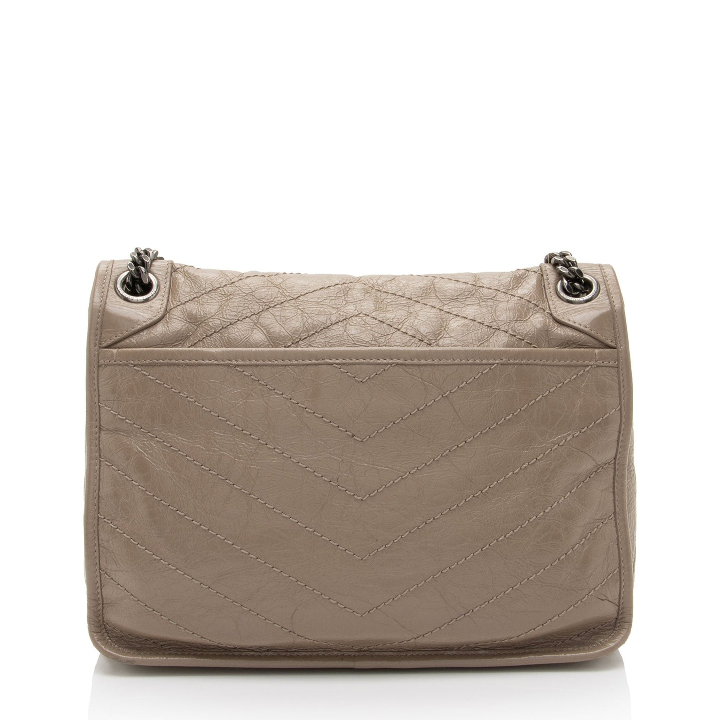 Saint Laurent Crinkled Calfskin Monogram Niki Medium Shoulder Bag (SHF-fffj6I)