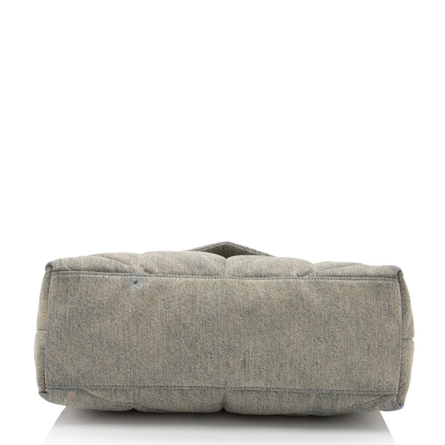 Saint Laurent Denim Monogram Puffer LouLou Chain Medium Shoulder Bag (SHF-QxjrSW)