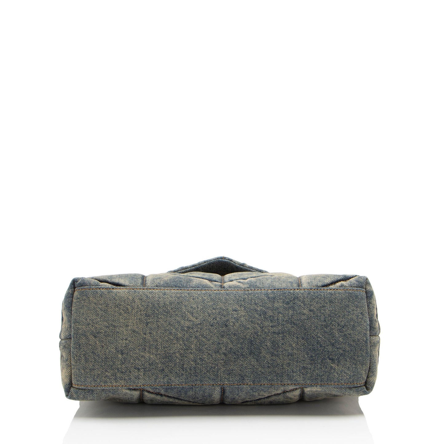 Saint Laurent Denim Monogram Puffer LouLou Shoulder Bag