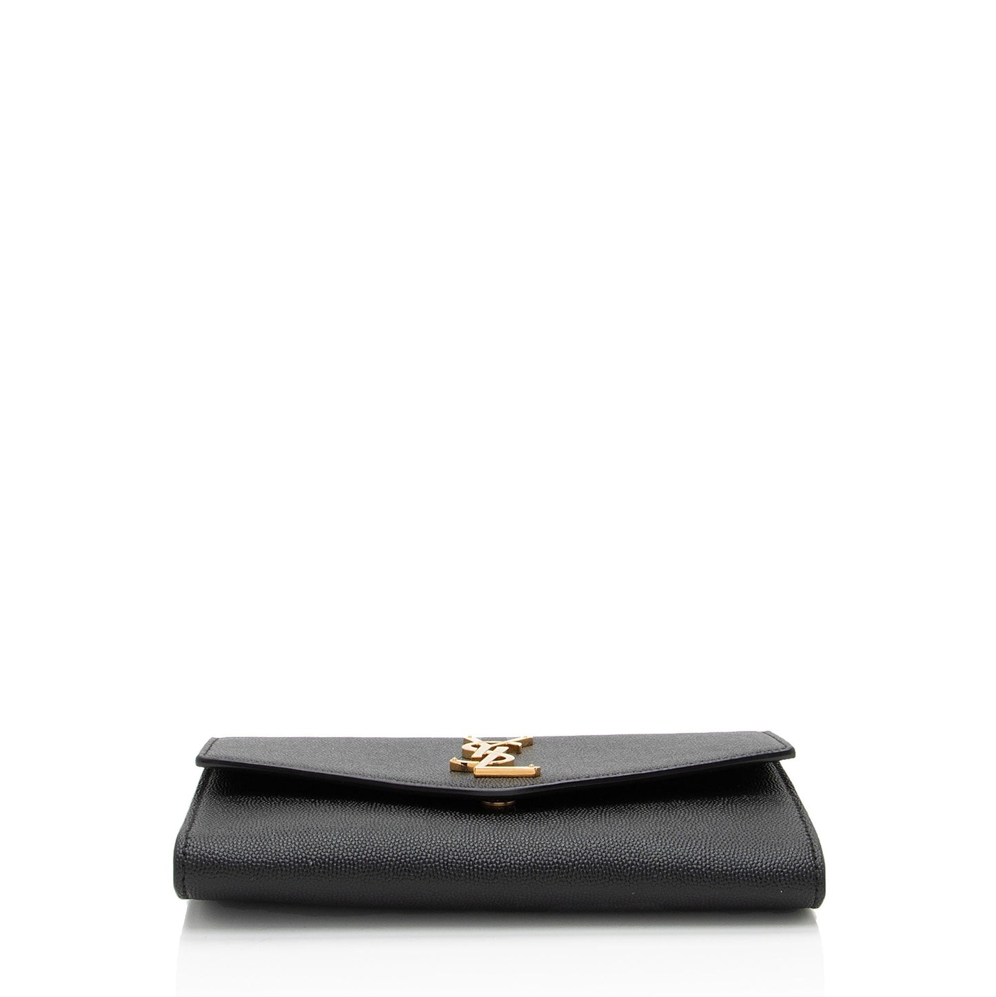 Saint Laurent Grain De Poudre Monogram Uptown Chain Wallet