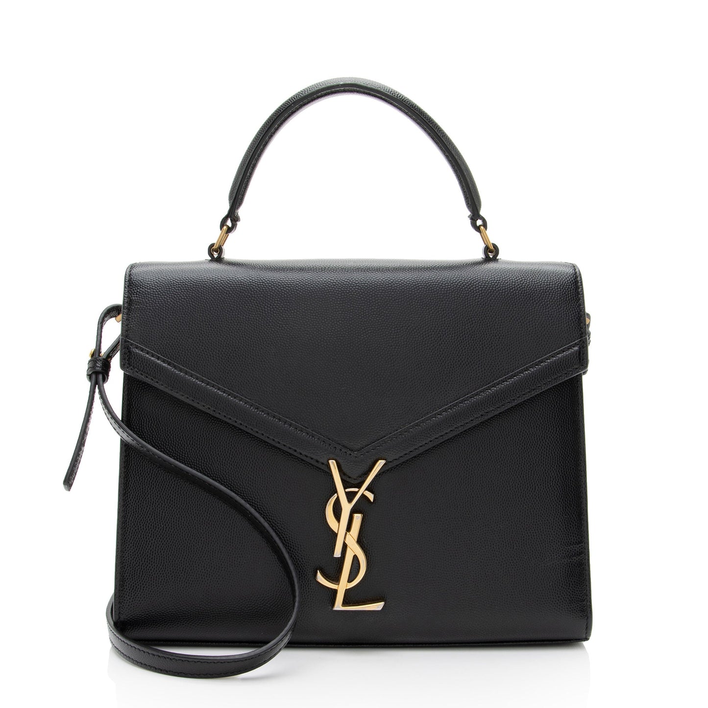 Saint Laurent Grain de Poudre Monogram Cassandra Medium Top Handle