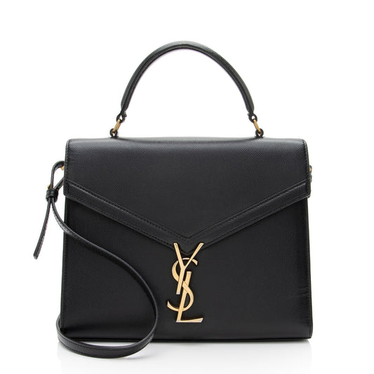 Saint Laurent Grain de Poudre Monogram Cassandra Medium Top Handle