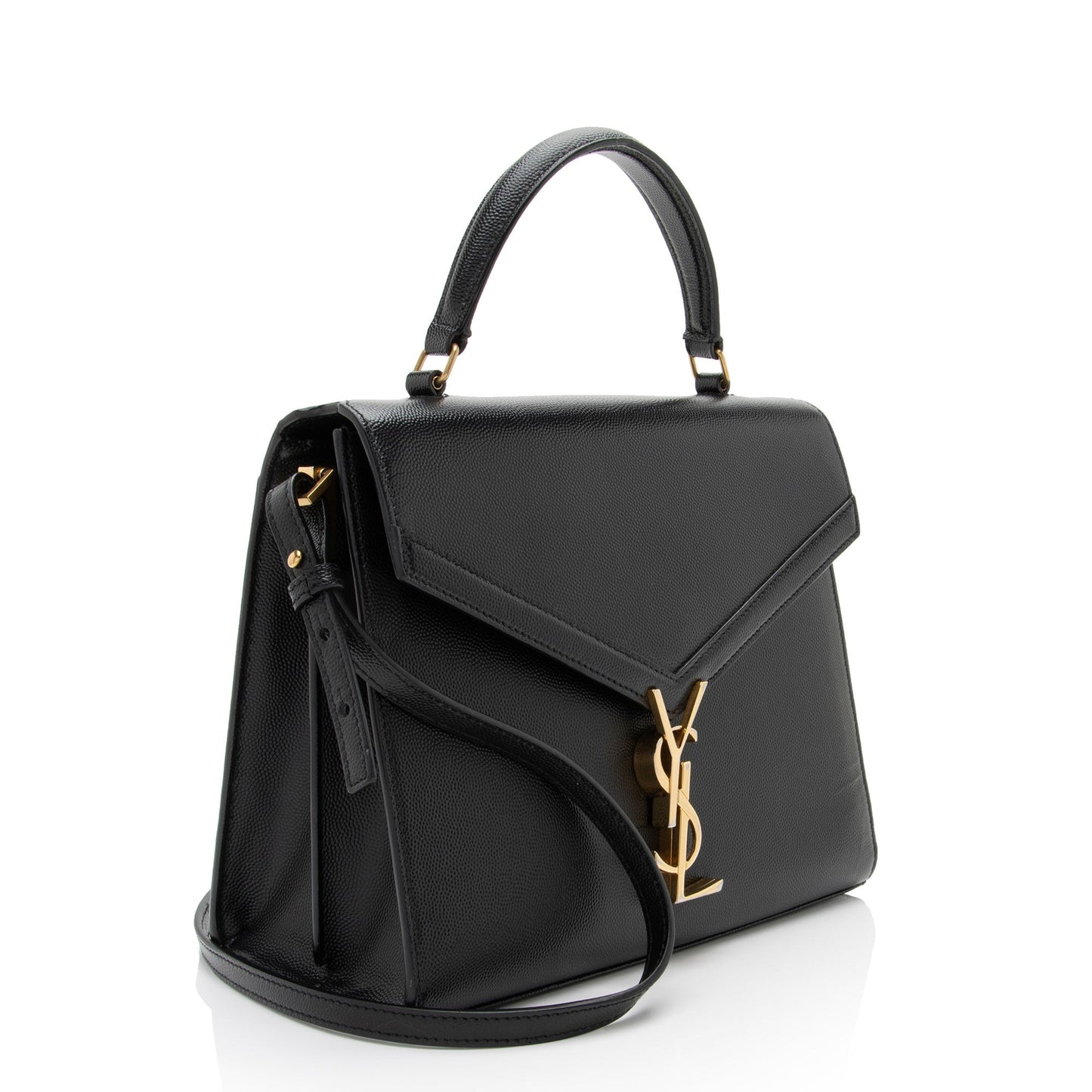 Saint Laurent Grain de Poudre Monogram Cassandra Medium Top Handle