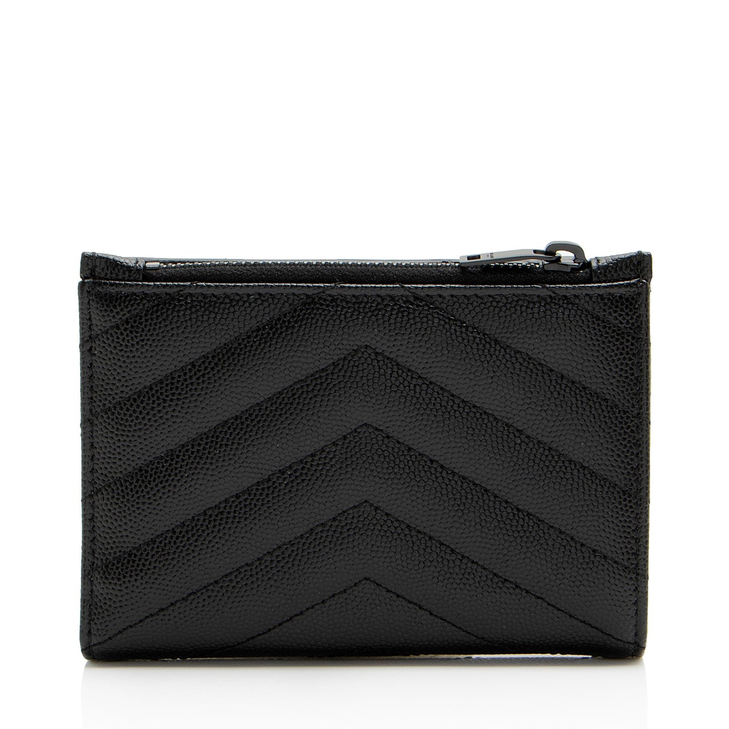 Saint Laurent Grain de Poudre Monogram Cassandre Fragments Bifold Wallet (SHF-hsZlQk)