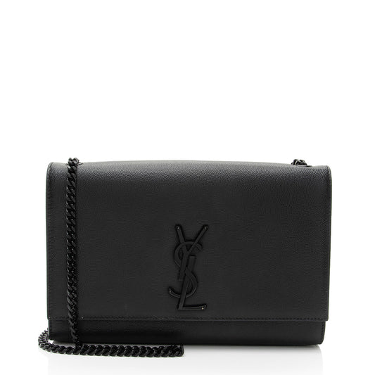Saint Laurent Grain de Poudre Monogram Kate Medium Shoulder Bag (SHF-hzje5P)