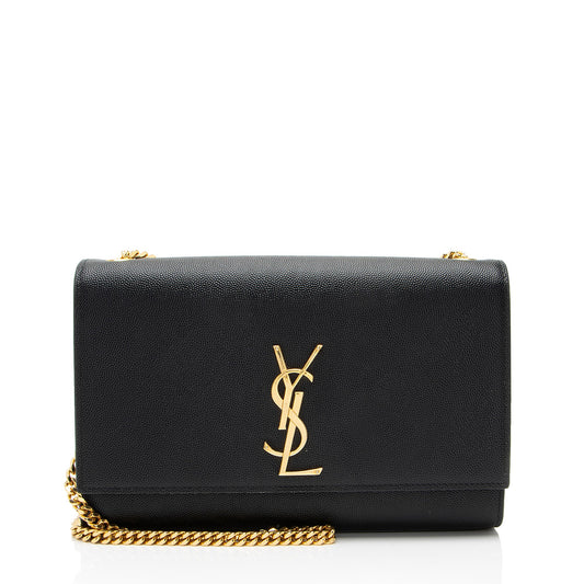 Saint Laurent Grain de Poudre Monogram Kate Medium Shoulder Bag