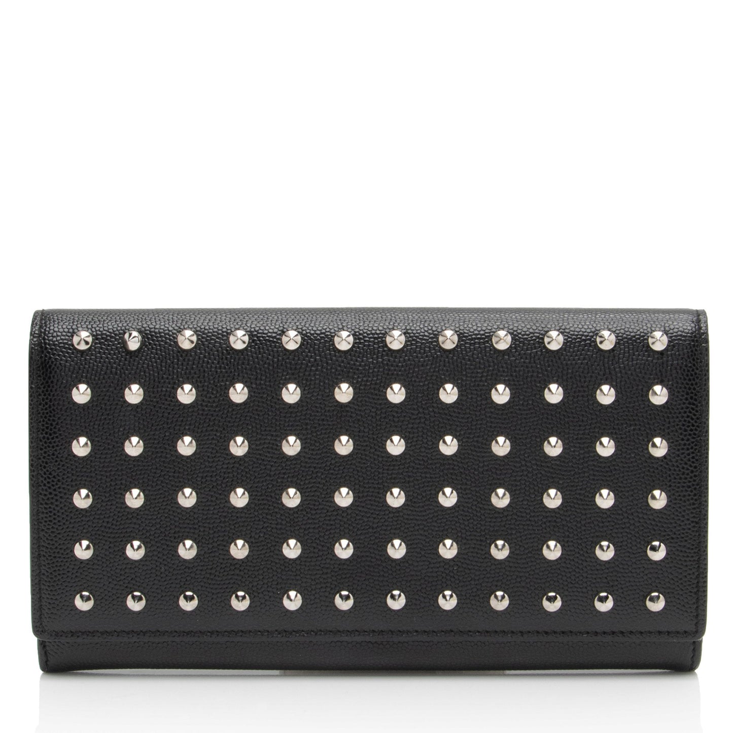 Saint Laurent Grain de Poudre Studded Marquage Flap Wallet (SHF-NYtJMQ)