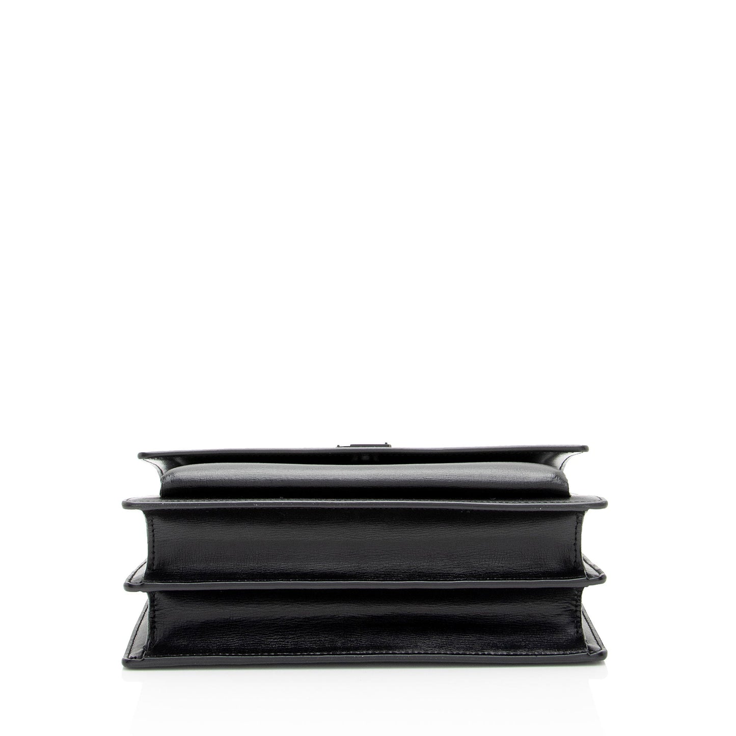 Saint Laurent Grained Calfskin Monogram Sunset Medium Shoulder Bag (SHF-OLGtVP)