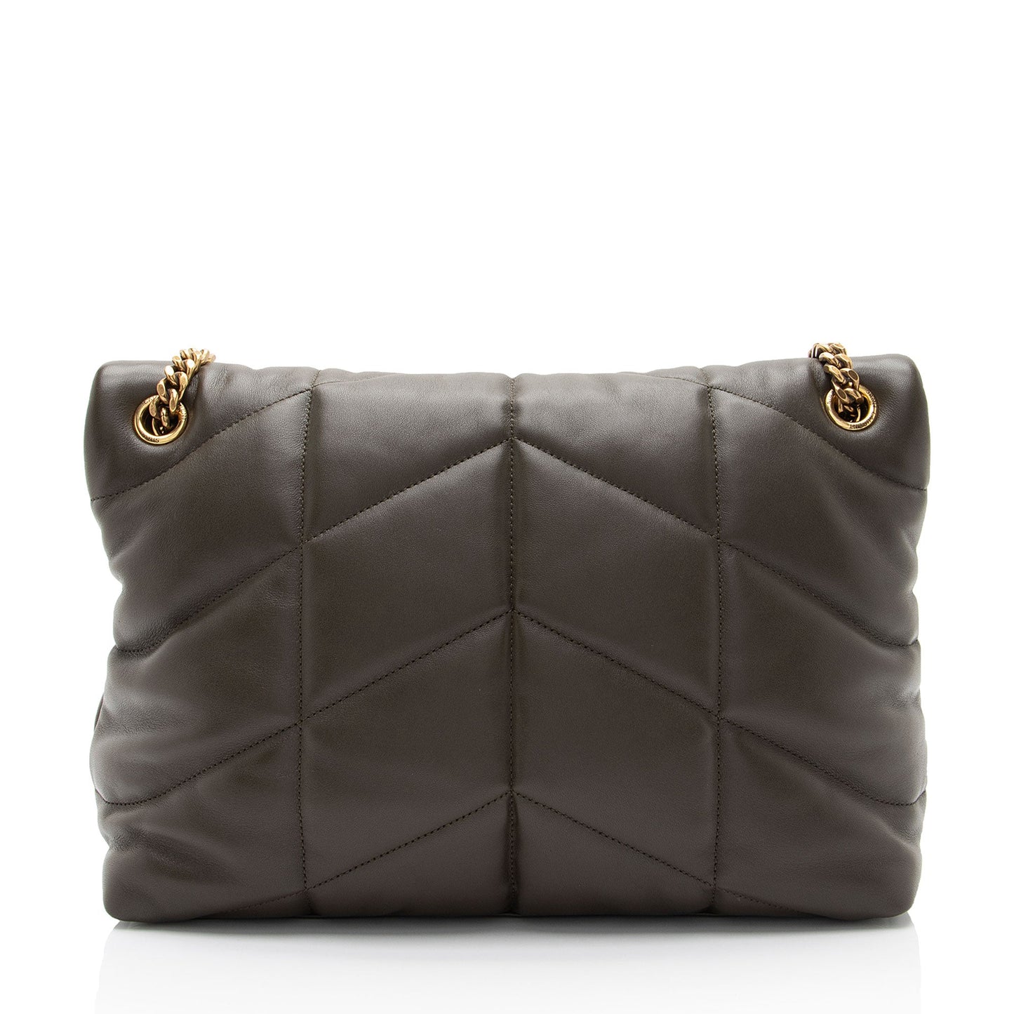 Saint Laurent Lambskin Monogram Puffer LouLou Medium Shoulder Bag (SHF-sxPbmV)