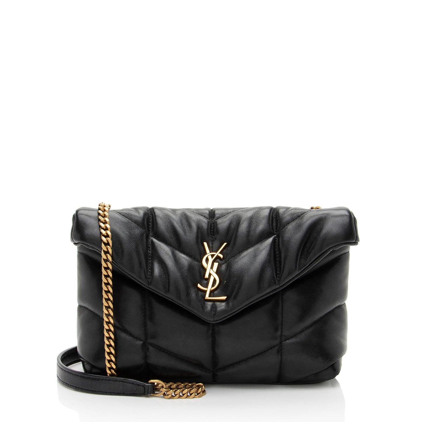 Saint Laurent Lambskin Monogram Puffer LouLou Toy Shoulder Bag