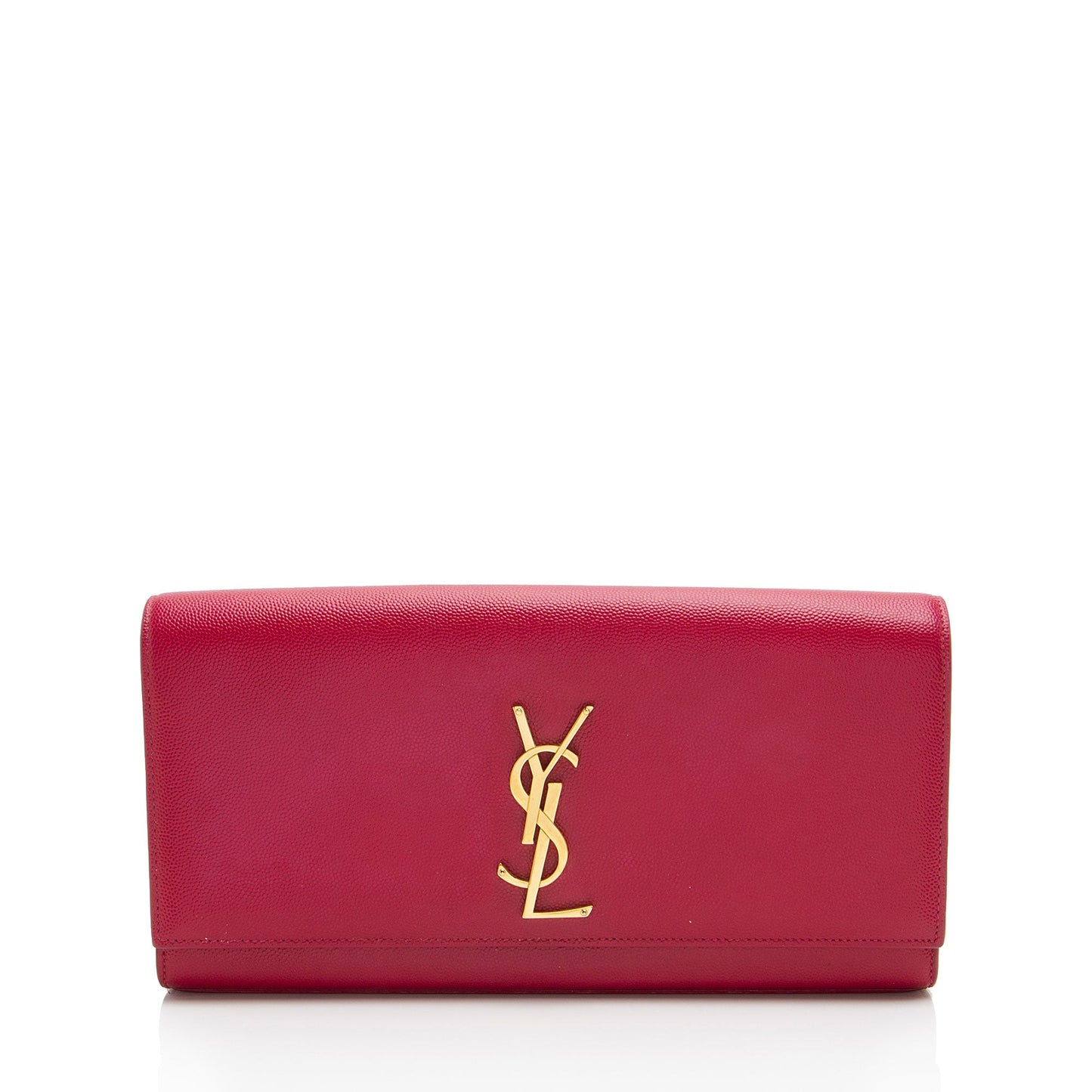Saint Laurent Leather Monogram Kate Clutch (SHF-XO2he1)