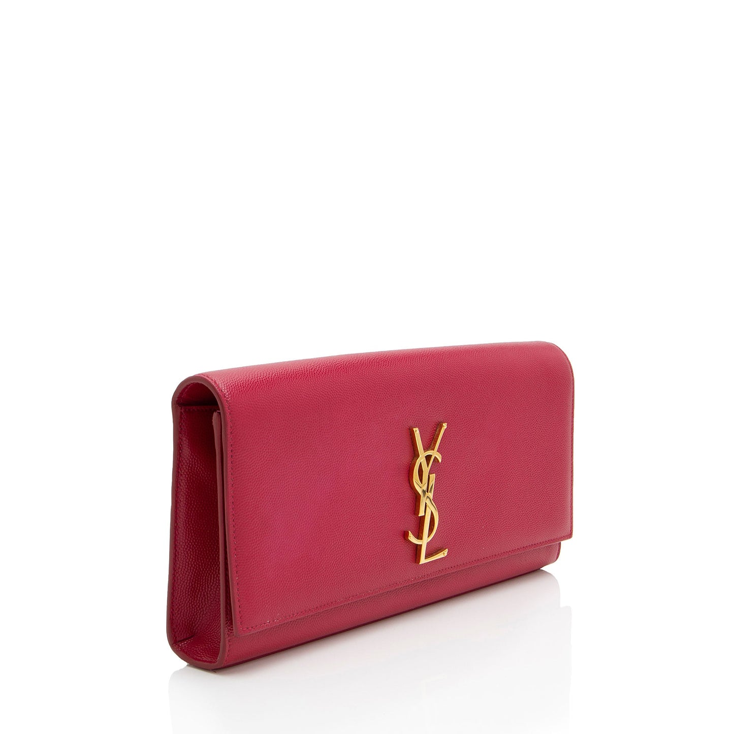 Saint Laurent Leather Monogram Kate Clutch (SHF-XO2he1)