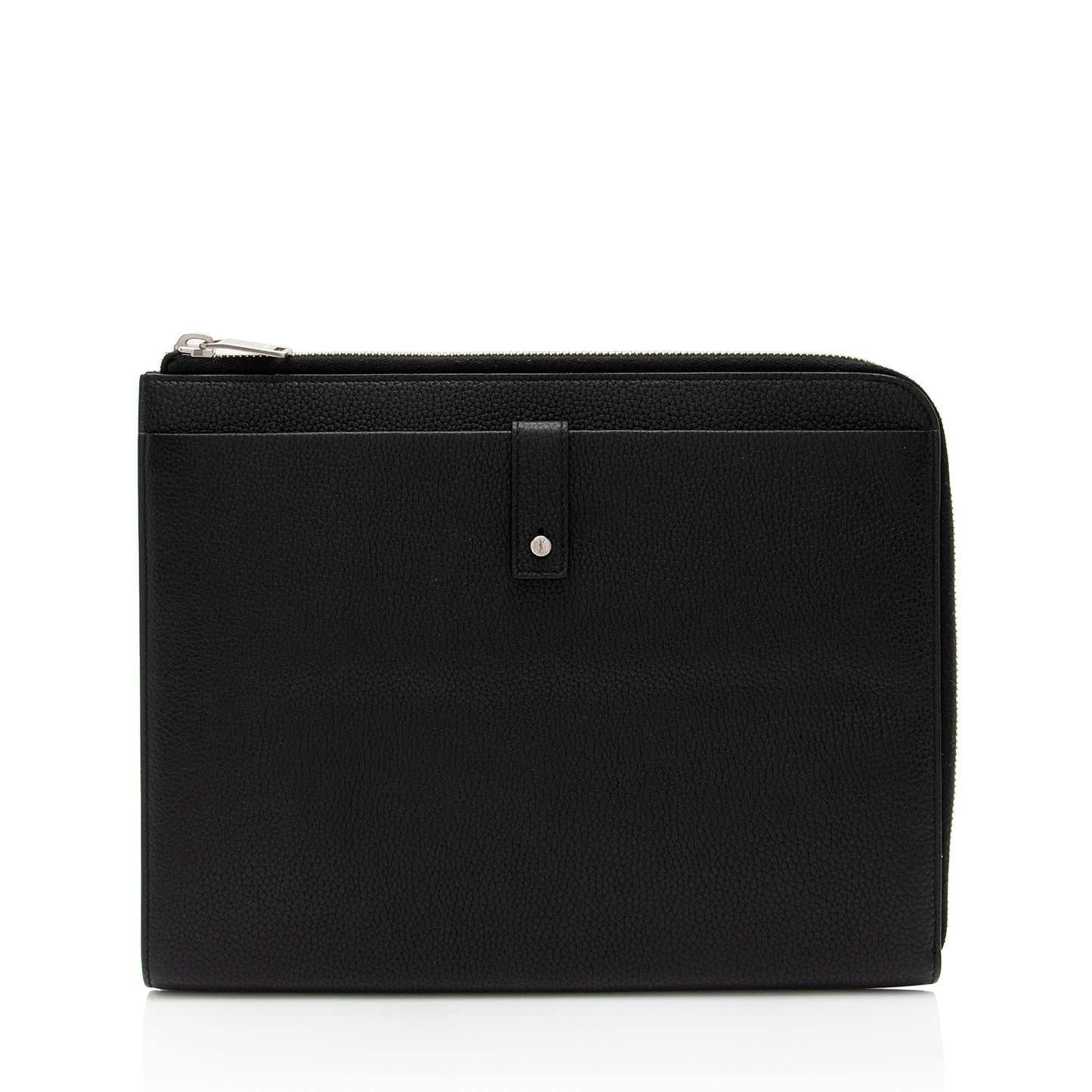Saint Laurent Leather Zip Pouch (SHF-WTyW6N)