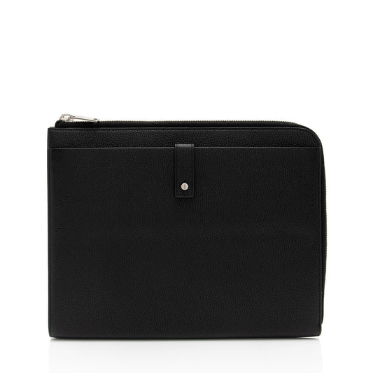 Saint Laurent Leather Zip Pouch (SHF-WTyW6N)