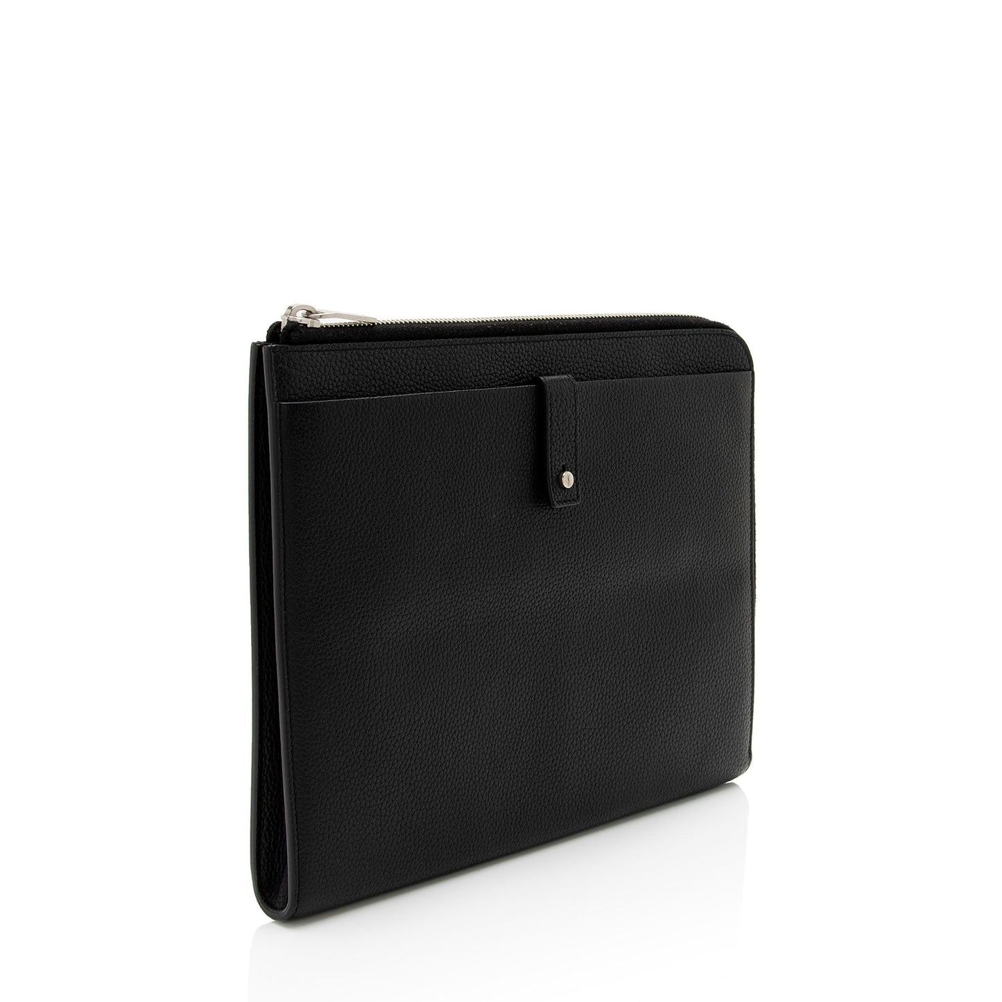 Saint Laurent Leather Zip Pouch (SHF-WTyW6N)