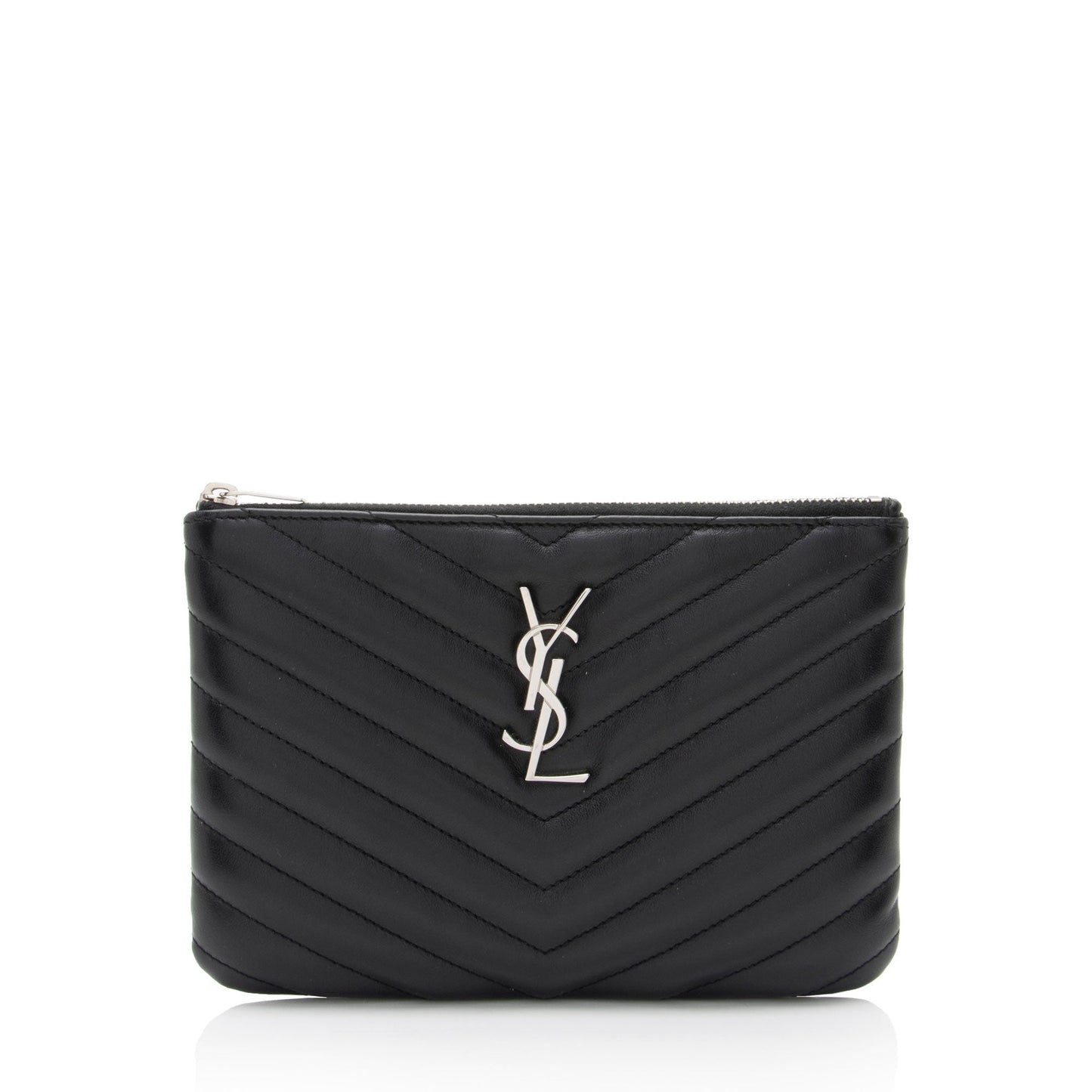 Saint Laurent Matelasse Calfskin Jolie Pouch (SHF-L9nPVy)