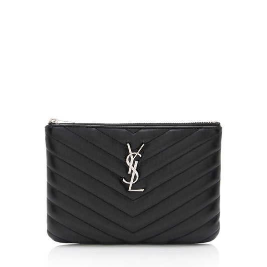 Saint Laurent Matelasse Calfskin Jolie Pouch (SHF-L9nPVy)