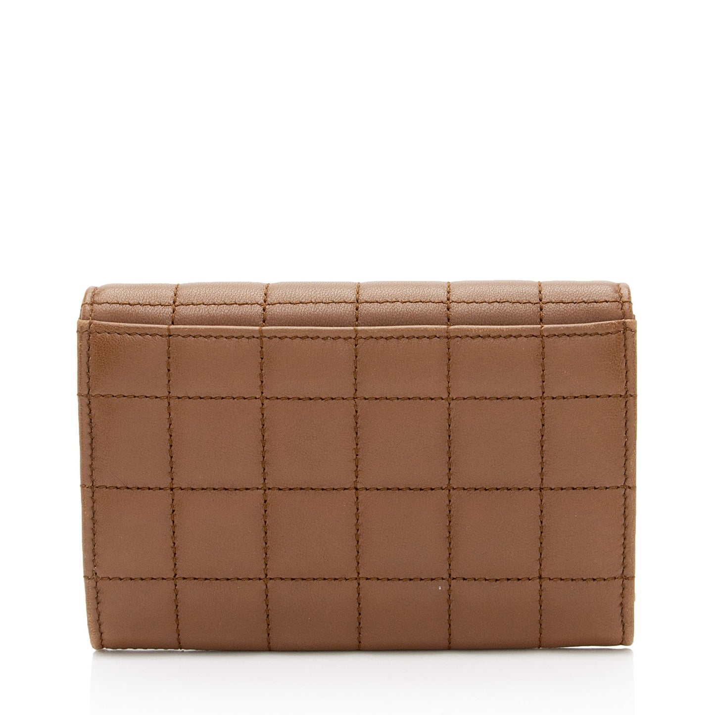 Saint Laurent Matelasse Calfskin Monogram Cassandre Small Wallet