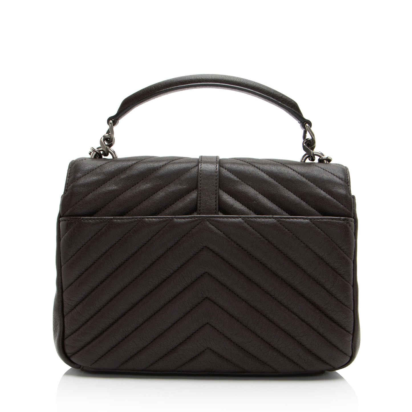 Saint Laurent Matelasse Calfskin Monogram College Medium Shoulder Bag (SHF-pQi1Ft)