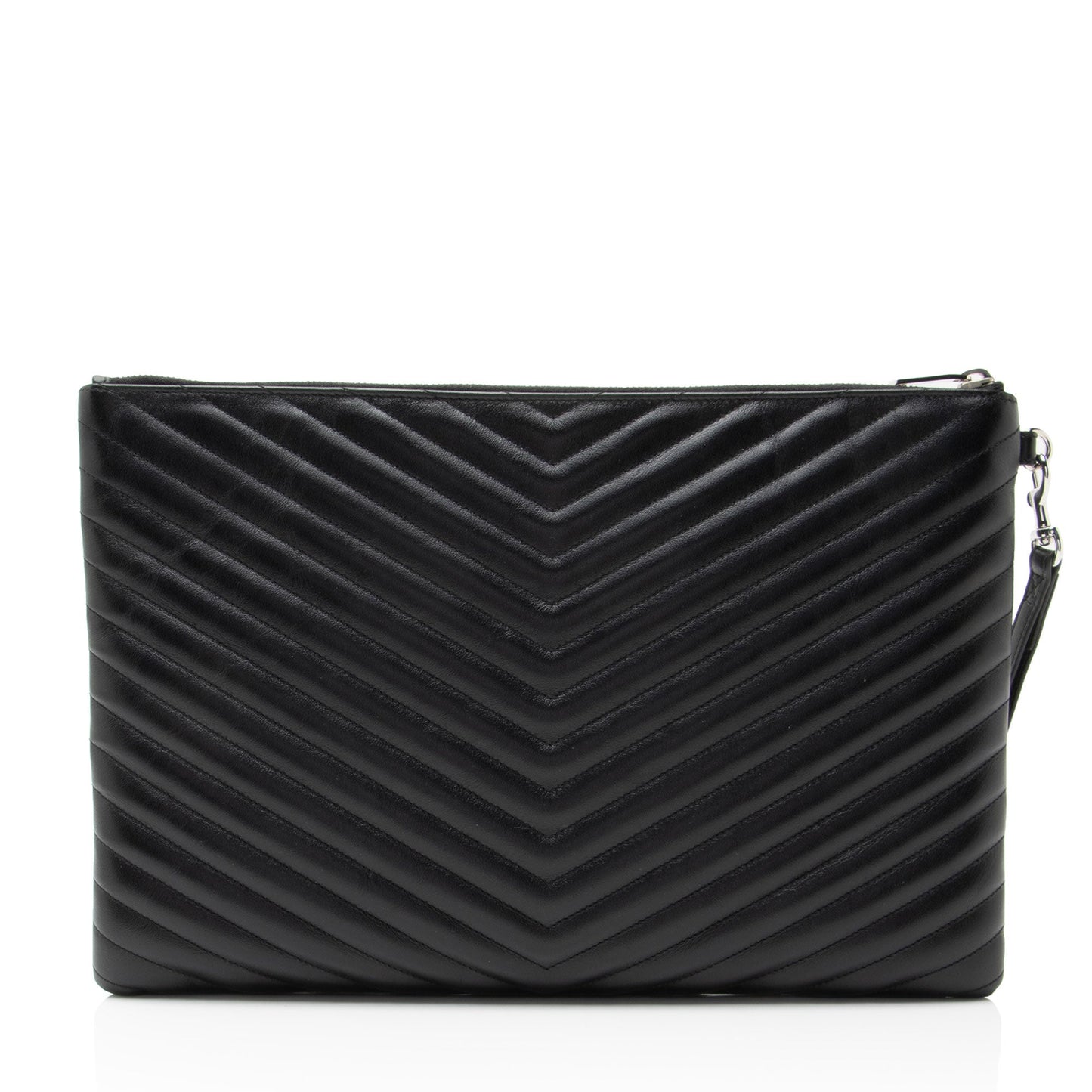 Saint Laurent Matelasse Calfskin Monogram Large Wristlet