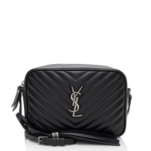 Saint Laurent Matelasse Calfskin Monogram Lou Camera Bag (SHF-SXIbwm)