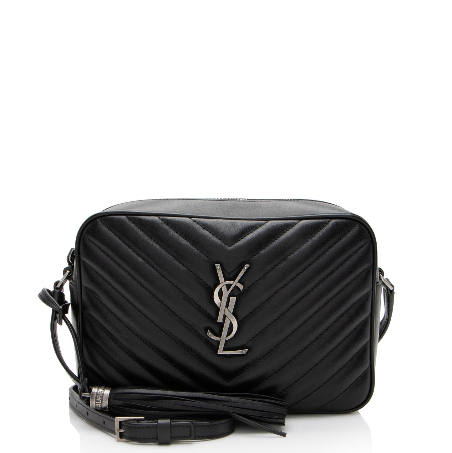 Saint Laurent Matelasse Calfskin Monogram Lou Camera Bag (SHF-rTeesm)