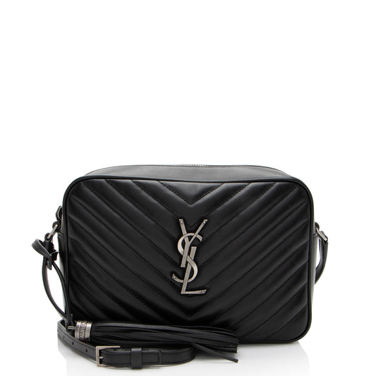 Saint Laurent Matelasse Calfskin Monogram Lou Camera Bag (SHF-rTeesm)