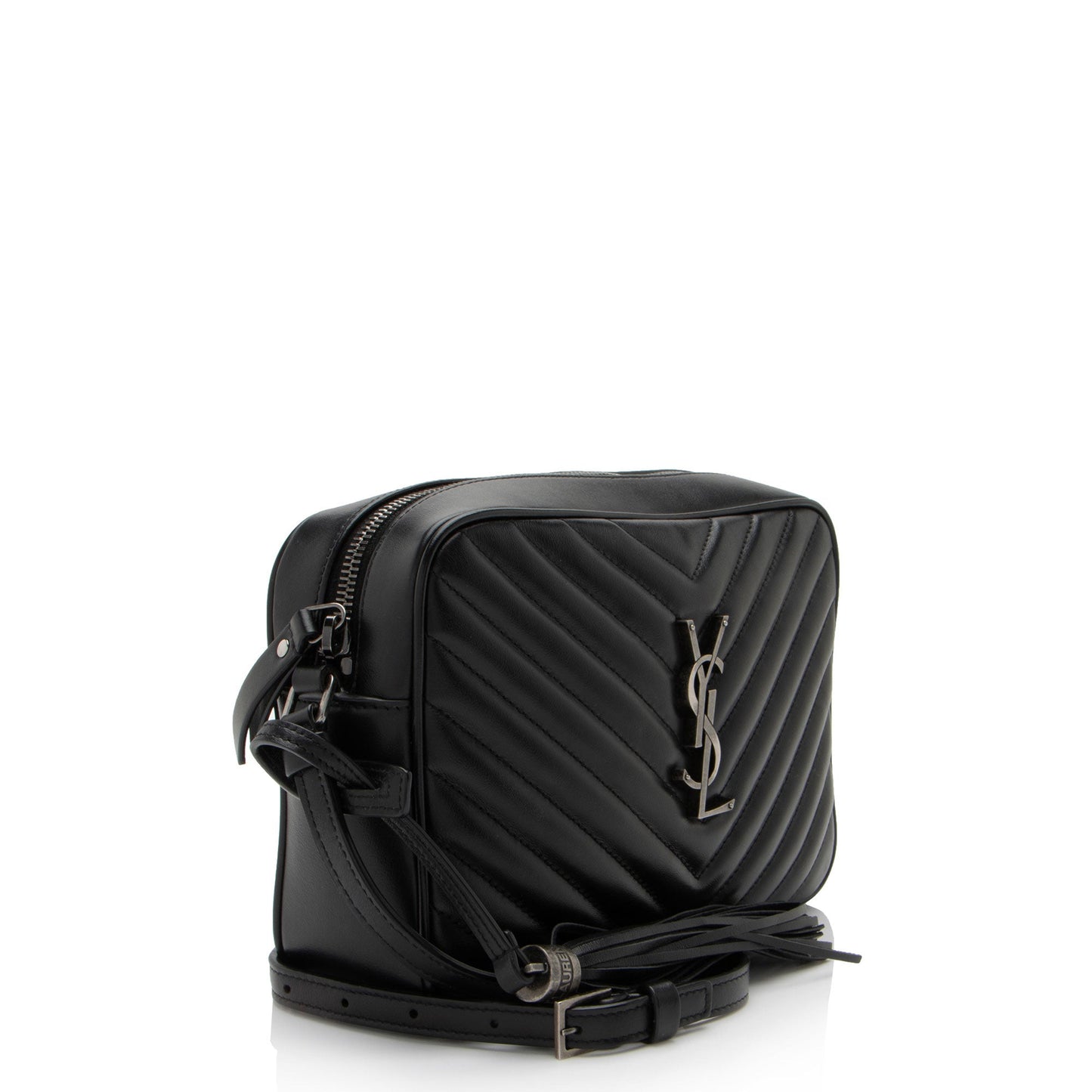 Saint Laurent Matelasse Calfskin Monogram Lou Camera Bag (SHF-rTeesm)
