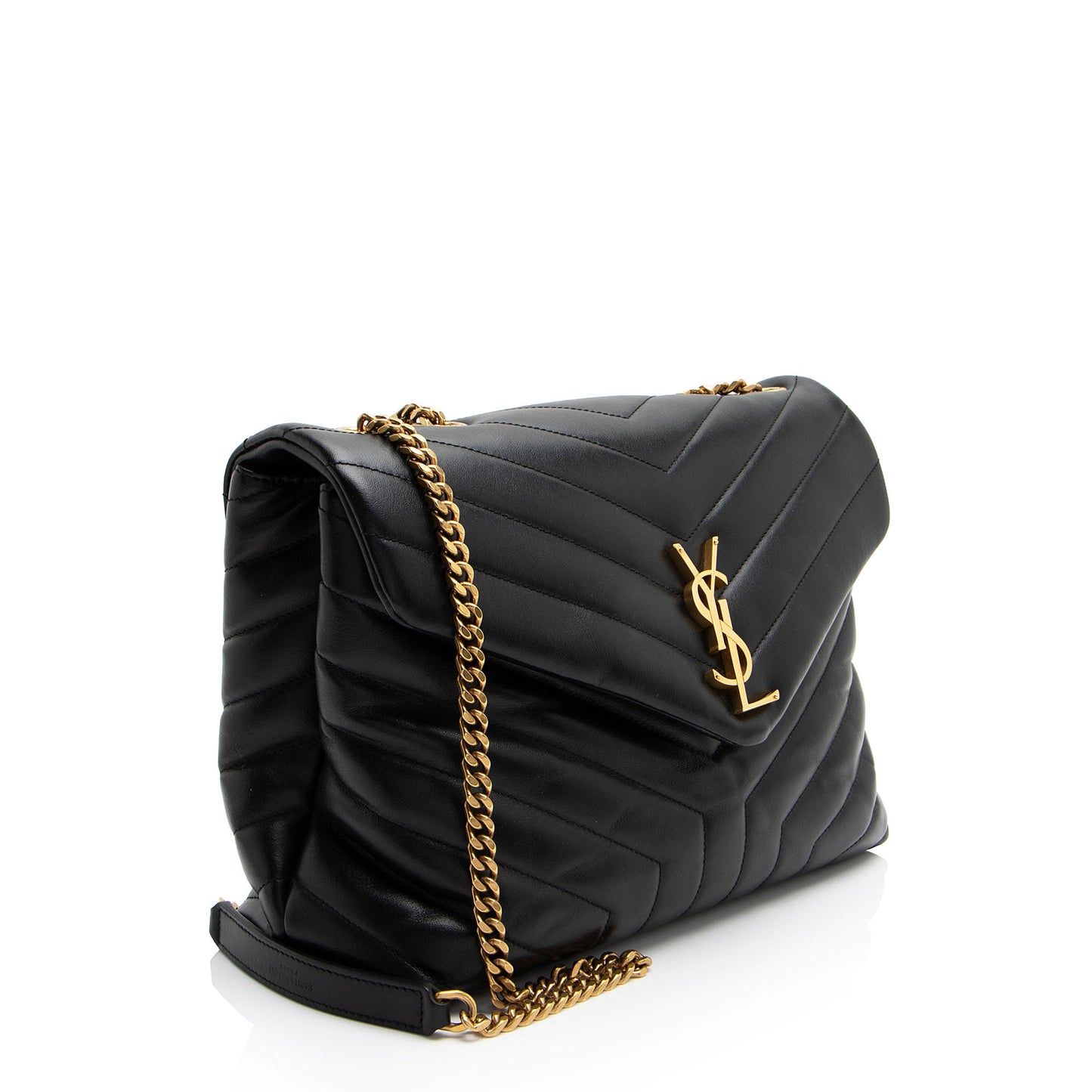 Saint Laurent Matelasse Calfskin Monogram LouLou Chain Medium Shoulder Bag (SHF-QYlKsA)