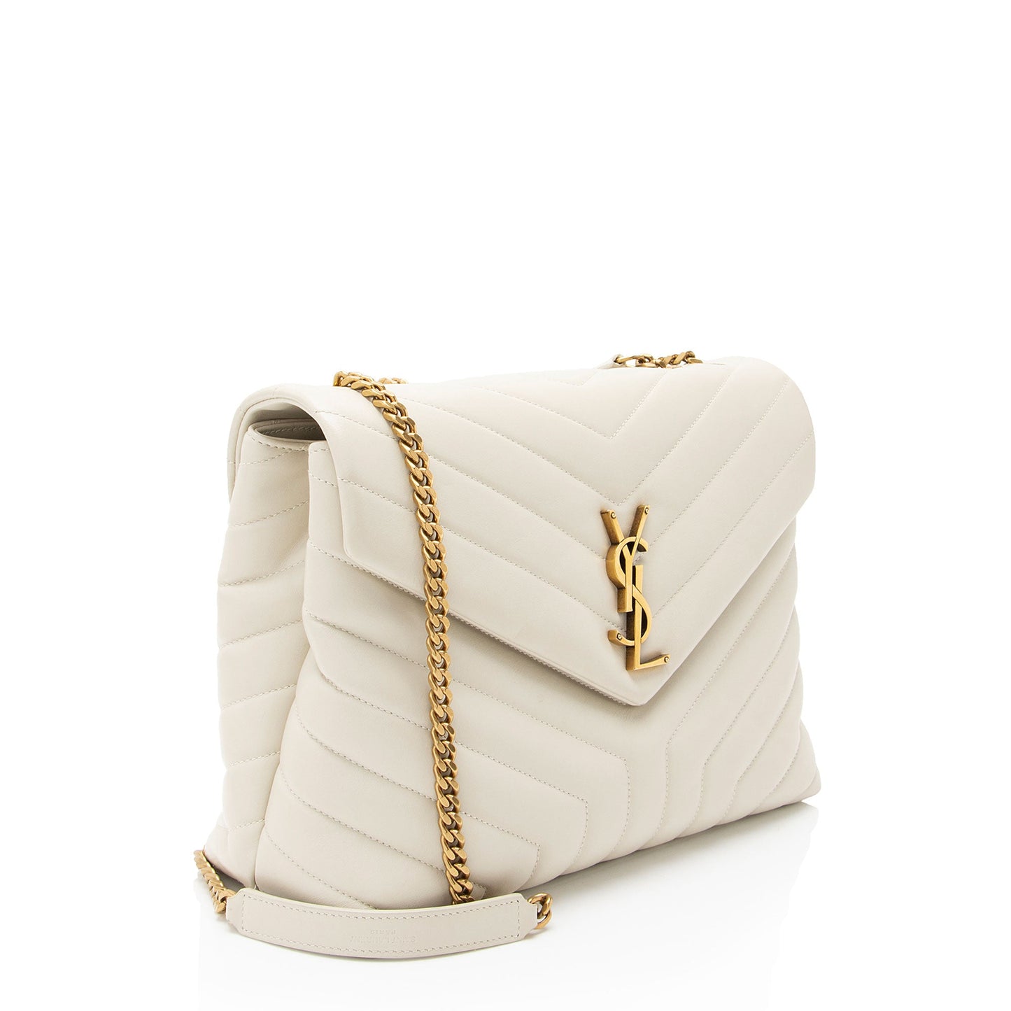 Saint Laurent Matelasse Calfskin Monogram LouLou Chain Medium Shoulder Bag