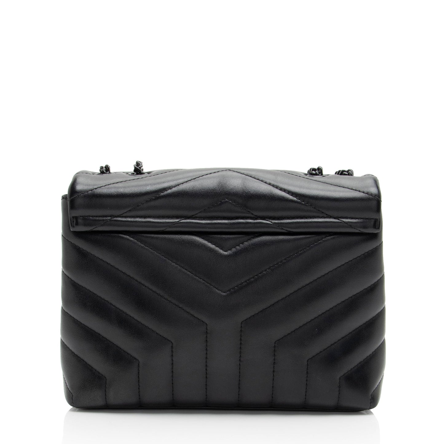 Saint Laurent Matelasse Calfskin Monogram LouLou Chain Small Crossbody (SHF-Q3tPOo)