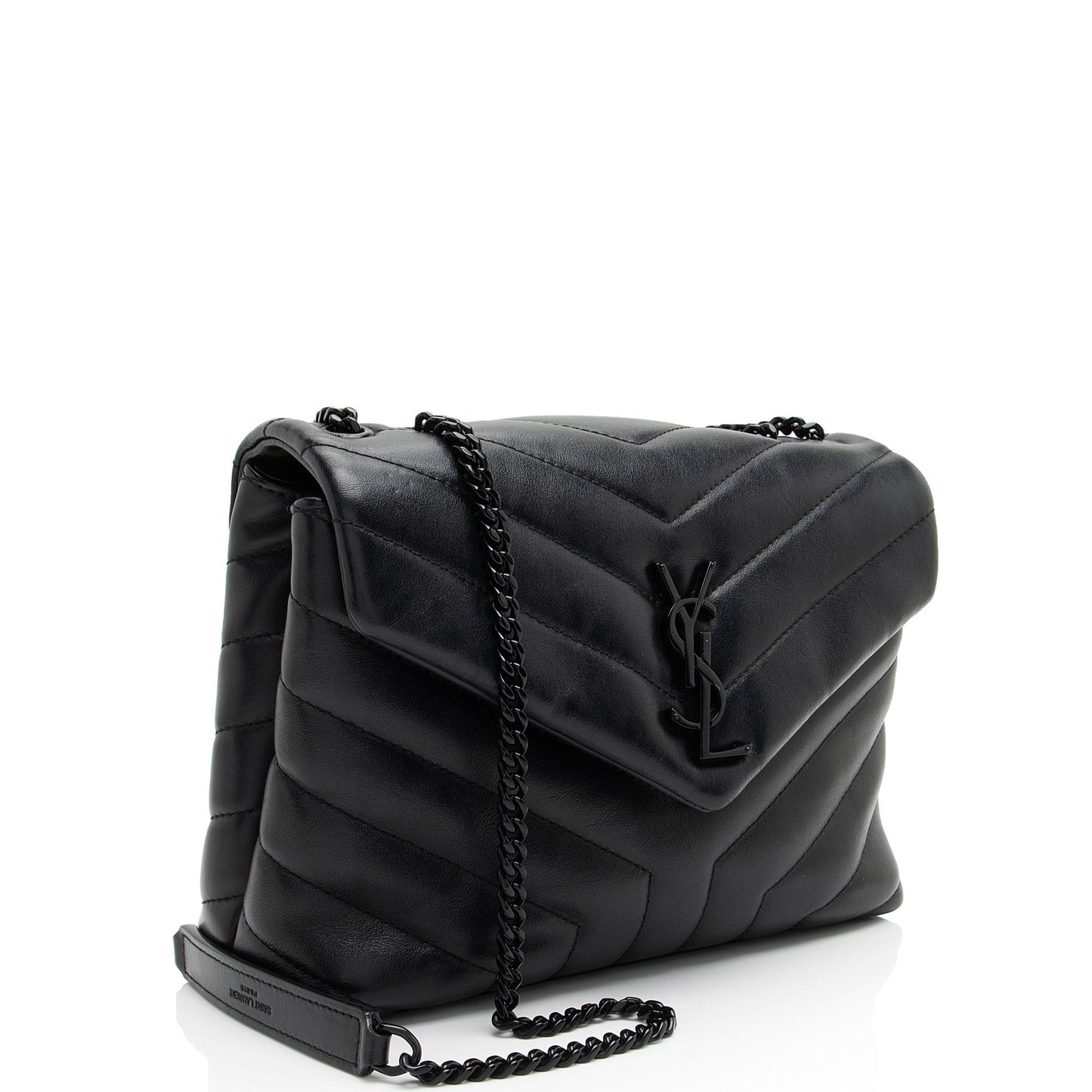 Saint Laurent Matelasse Calfskin Monogram LouLou Chain Small Crossbody (SHF-Q3tPOo)