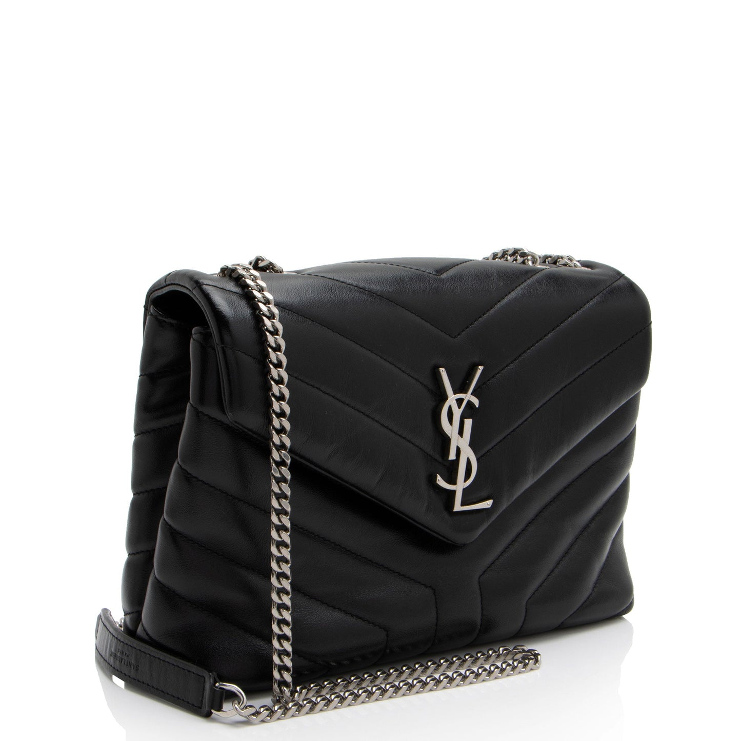 Saint Laurent Matelasse Calfskin Monogram LouLou Chain Small Crossbody (SHF-wx5V70)