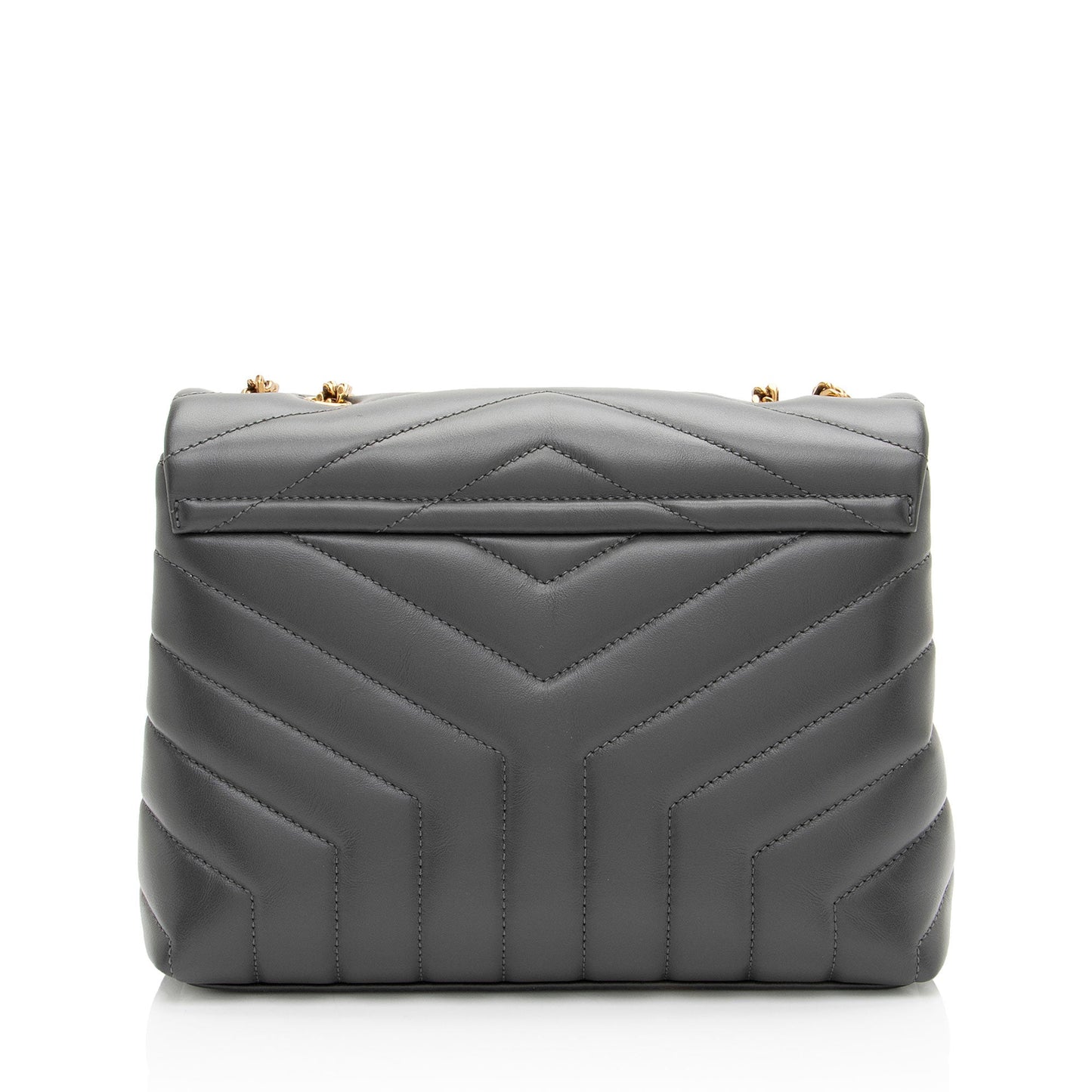 Saint Laurent Matelasse Calfskin Monogram LouLou Chain Small Crossbody