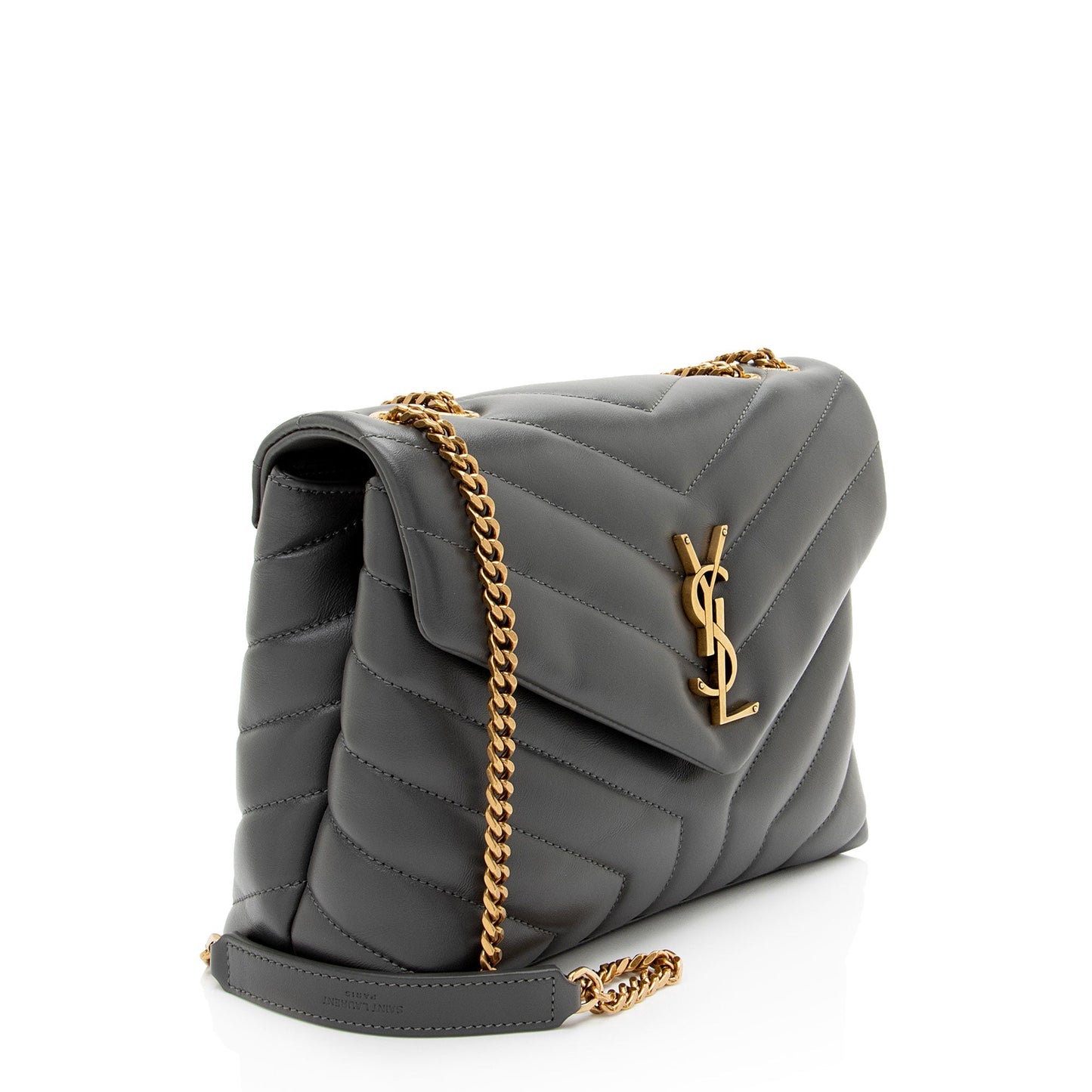 Saint Laurent Matelasse Calfskin Monogram LouLou Chain Small Crossbody