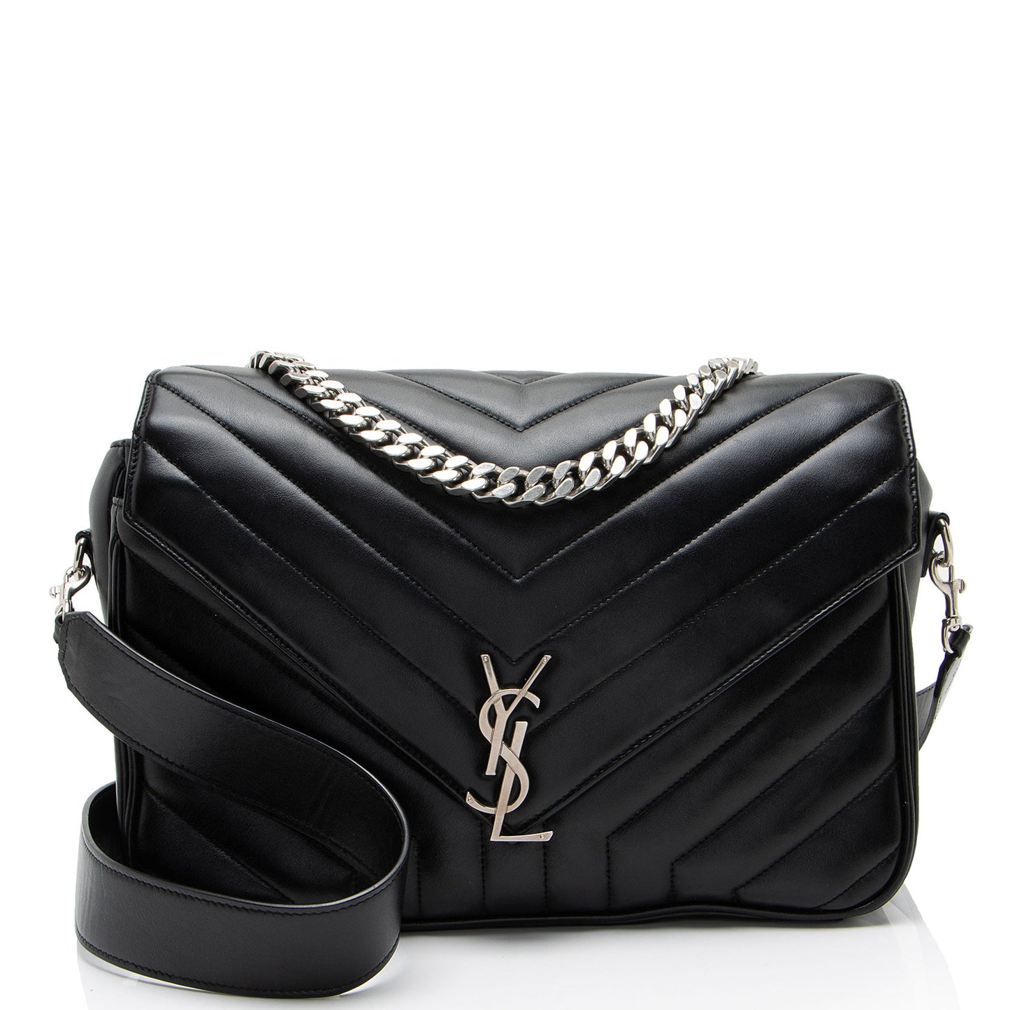 Saint Laurent Matelasse Calfskin Monogram LouLou Slouchy Large Shoulder Bag